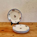 Set of 5 Digoin Sarreguemines Dauphine model dessert plates
