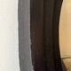 Large oval Italian mirror, modernist, space age design from the 1970s.