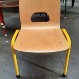Vintage school children's chair 1970 wood