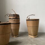 Lot d’anciens paniers d’épicerie
