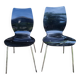 Lot de 2 chaises plexiglas vintage