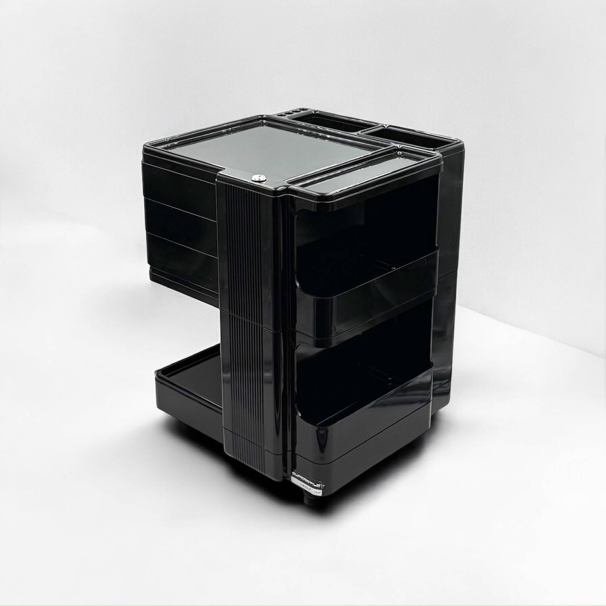70s Organiser Trolley 'Superstile' Neolt in Glossy Black