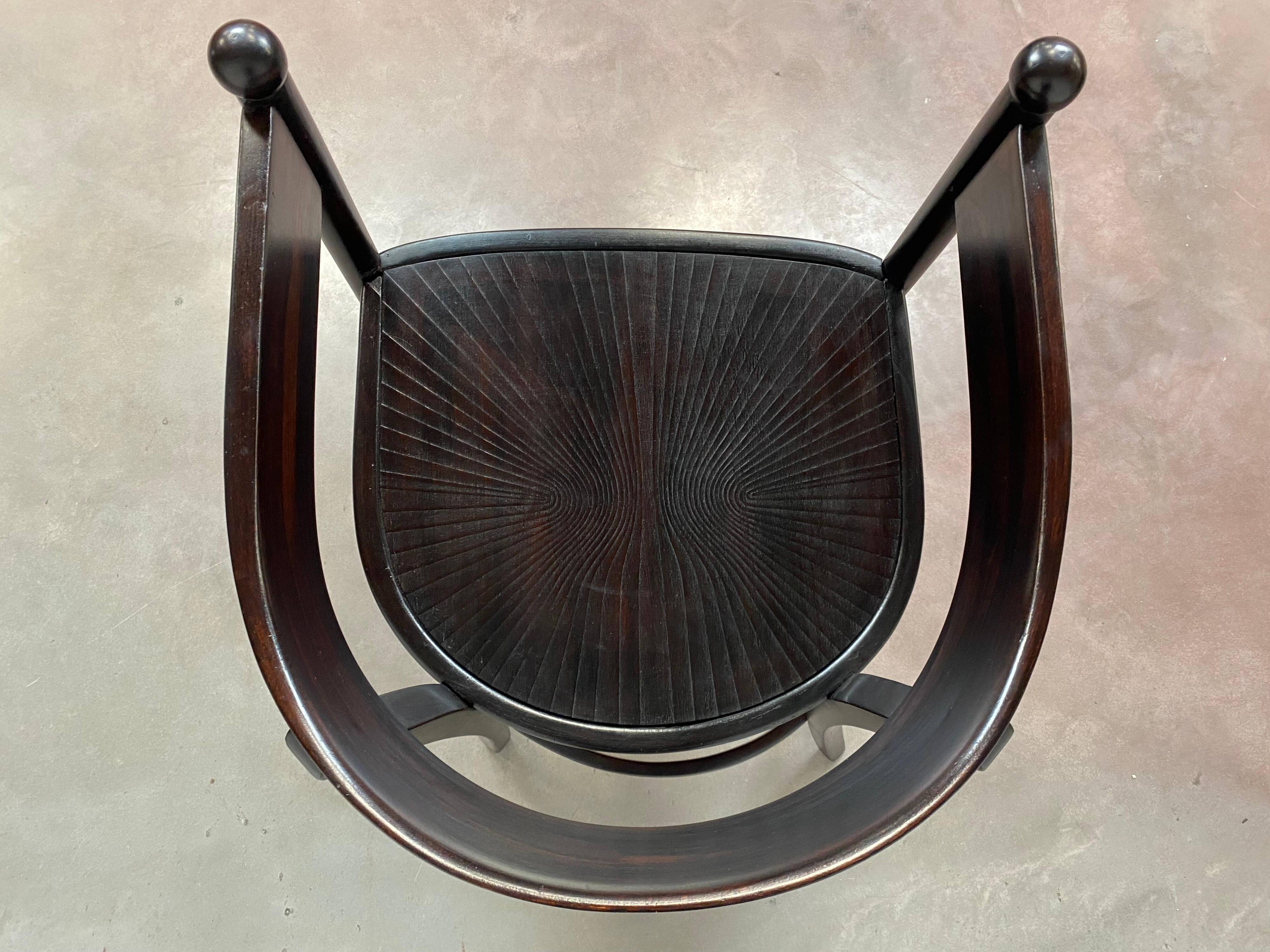 Large armchair of the Secession no.6549 by Josef Hoffmann for Thonet
