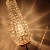 Pair of large gold wall lights with tulip-shaped globes by Arlus