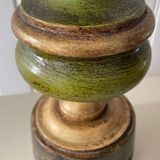 Vintage lamp in turned wood chic gold