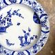 Round flat dish Creil & Montereau in blue ironstone, "Japan" service