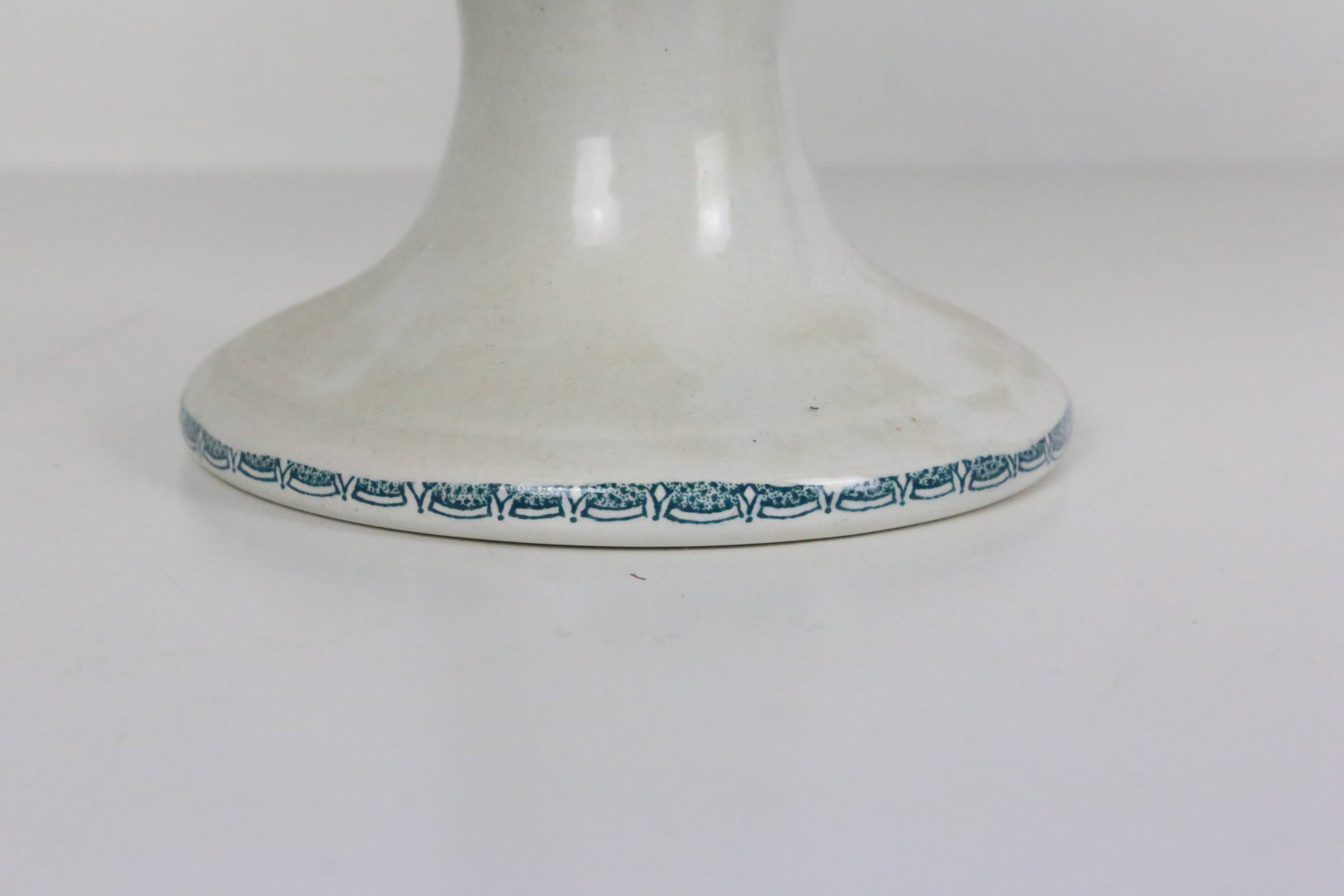Old ceramic compote bowl, Prima de Saint Amand model, French manufacture, late 19th century