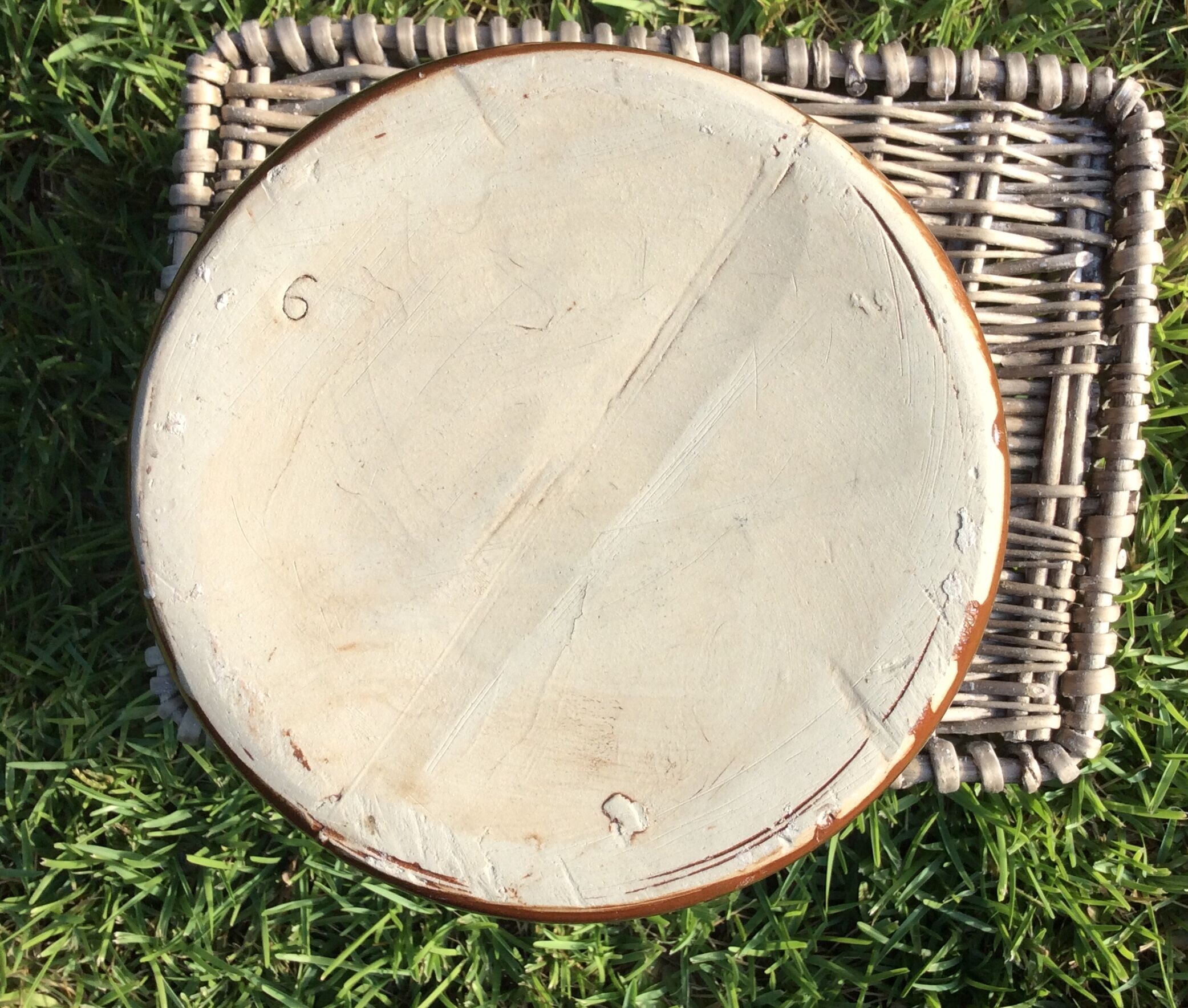 Old large confit pot, glazed sandstone grease