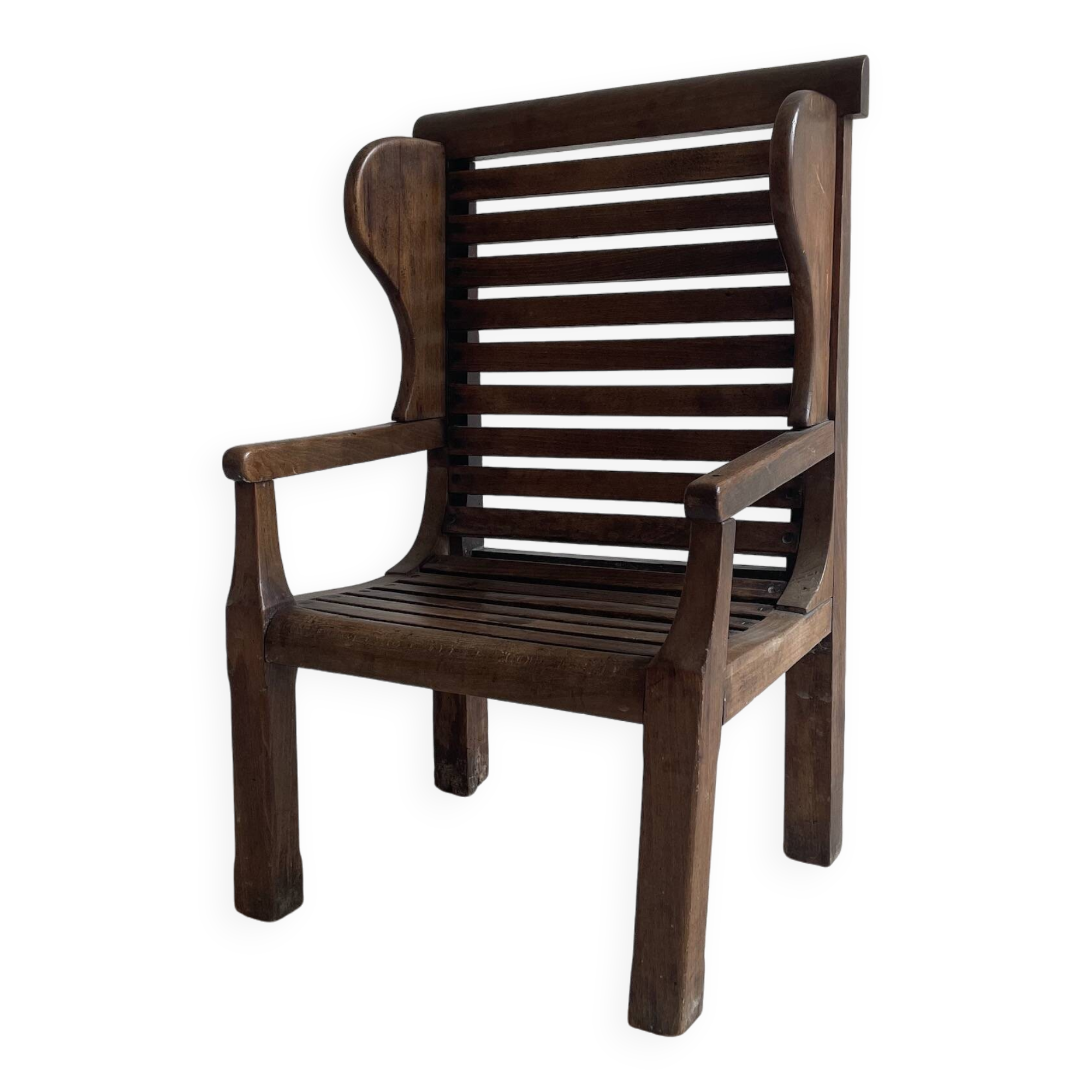 Oak children's wing chair