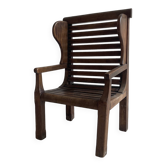 Oak children's wing chair