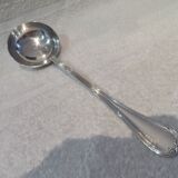 Christofle Rubans Louis XVI silver plated soup ladle, goldsmith, 32.8cm