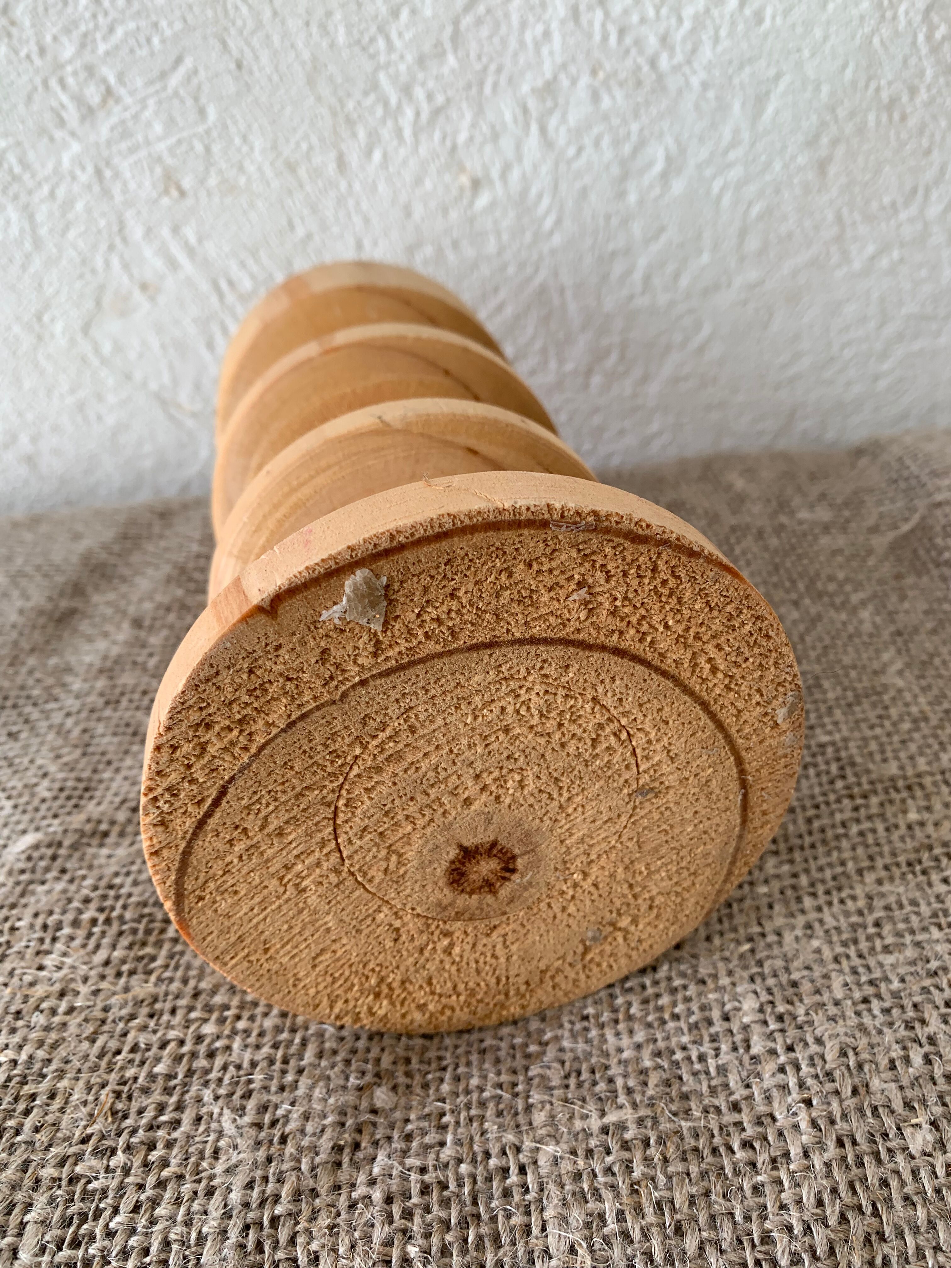 Wooden candle holder