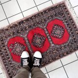 Tapis vintage fait main Boukhara – 63 cm x 103 cm - 1C963