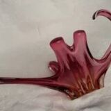 Large pink blown glass centrepiece – organic design –