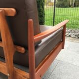 Canapé daybed scandinave cuir années 60