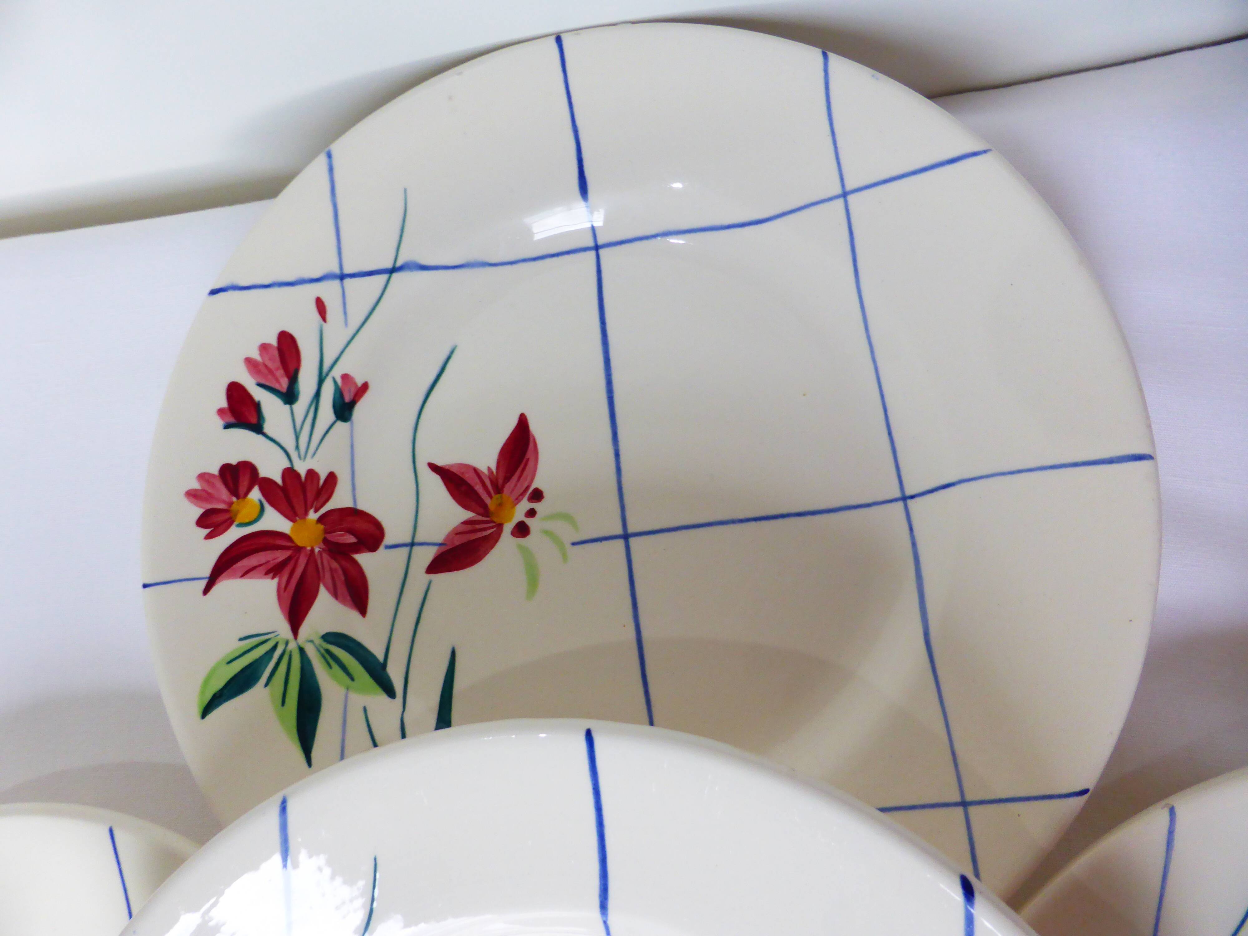 4 vintage flat plates of Niderviller model Saumur 220542