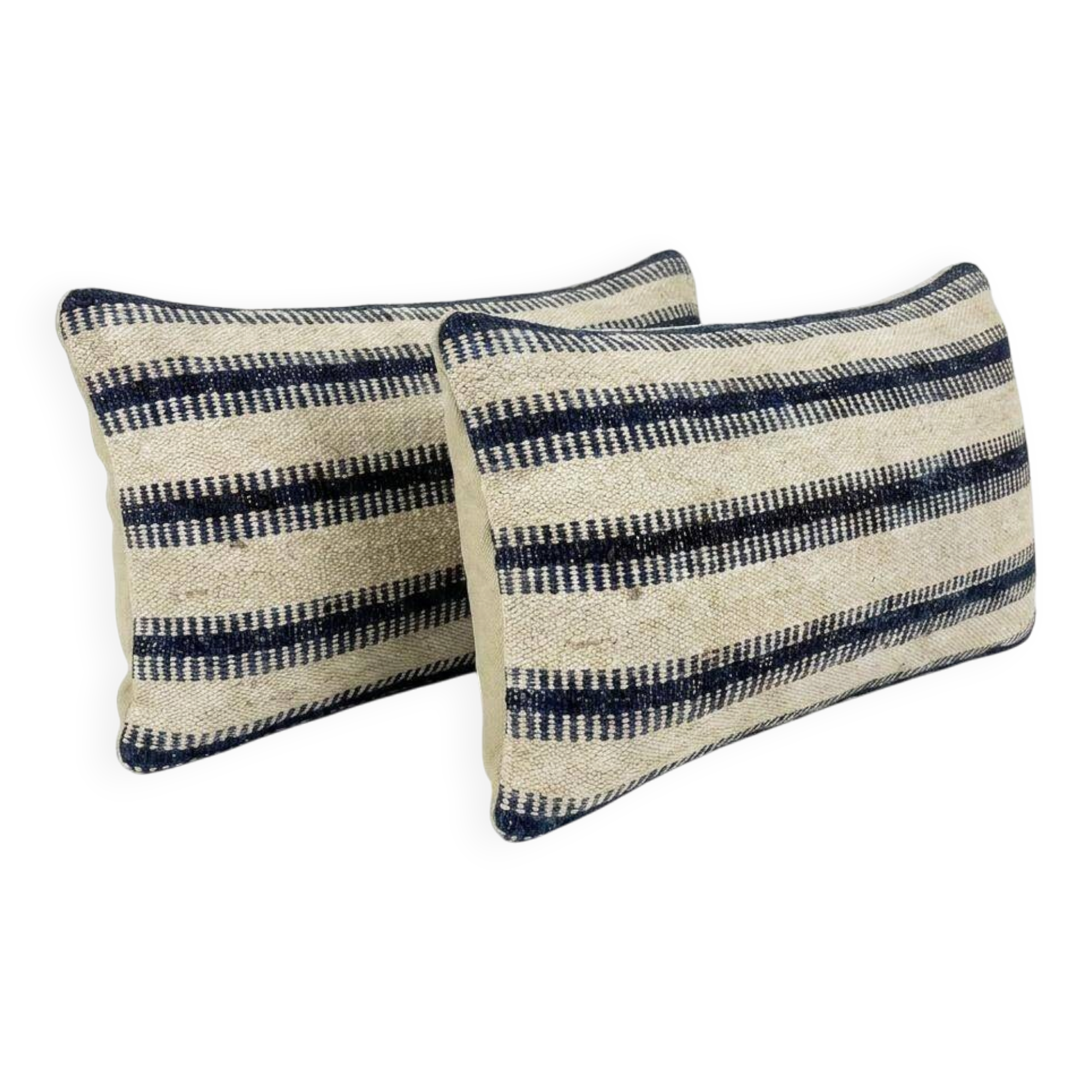 Set of 2 vintage kilim cushion covers 25x51 cm