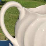 Vintage pink flower slip pitcher