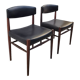 Pair of vintage teak Scandinavian chairs 1950