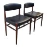Paire de chaises scandinave en teck vintage 1950