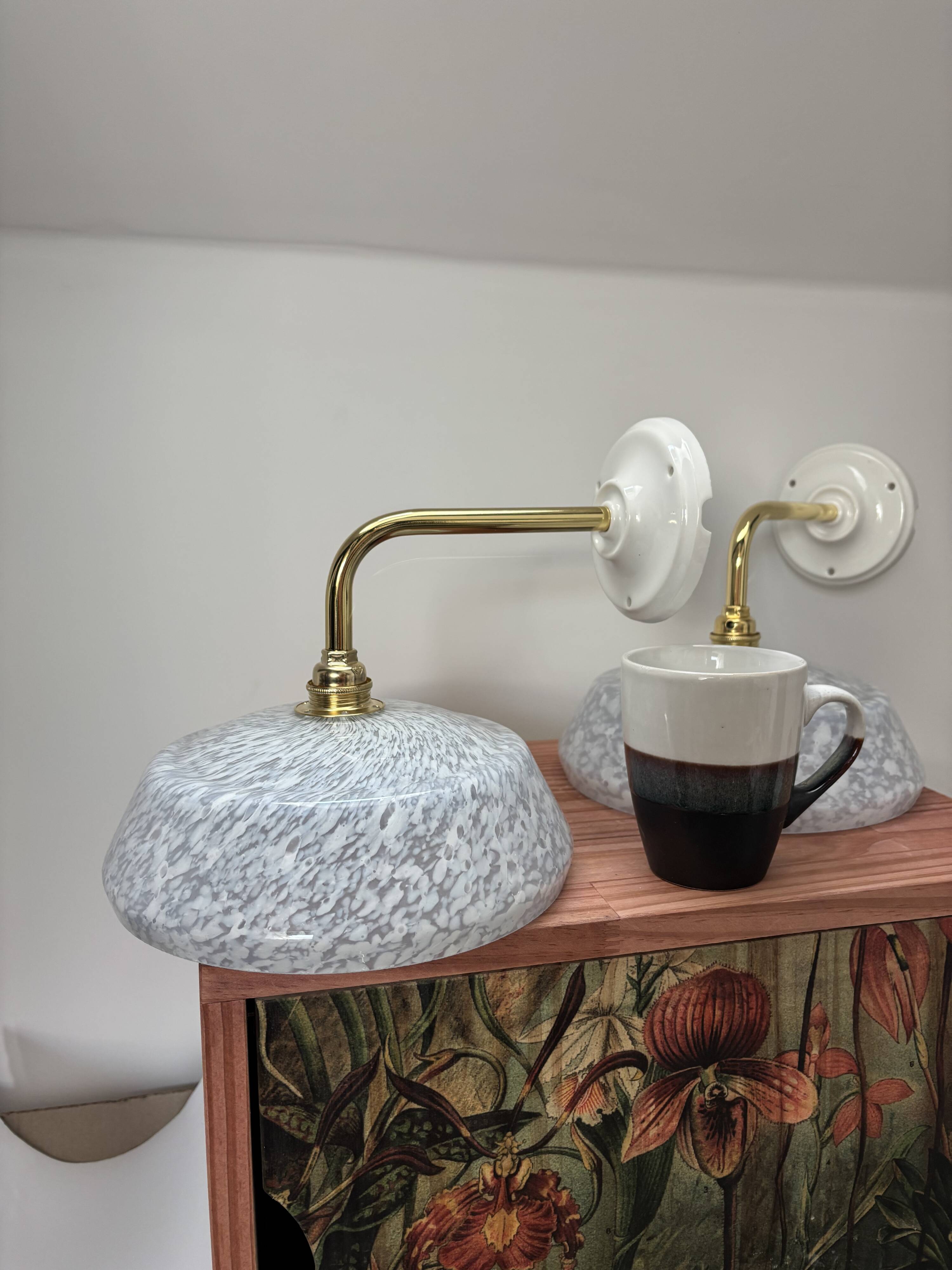 Pair of blue wall sconces