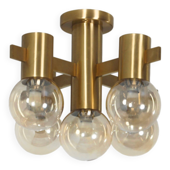 5-light ceiling lamp model 2158/5 by Hans Agne Jakobsson for AB Markaryd, Sweden, 1970s