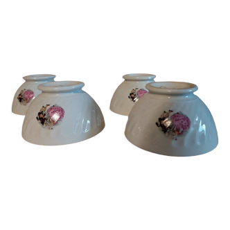 Porcelain bowls series of four Sarreguemines 60s
