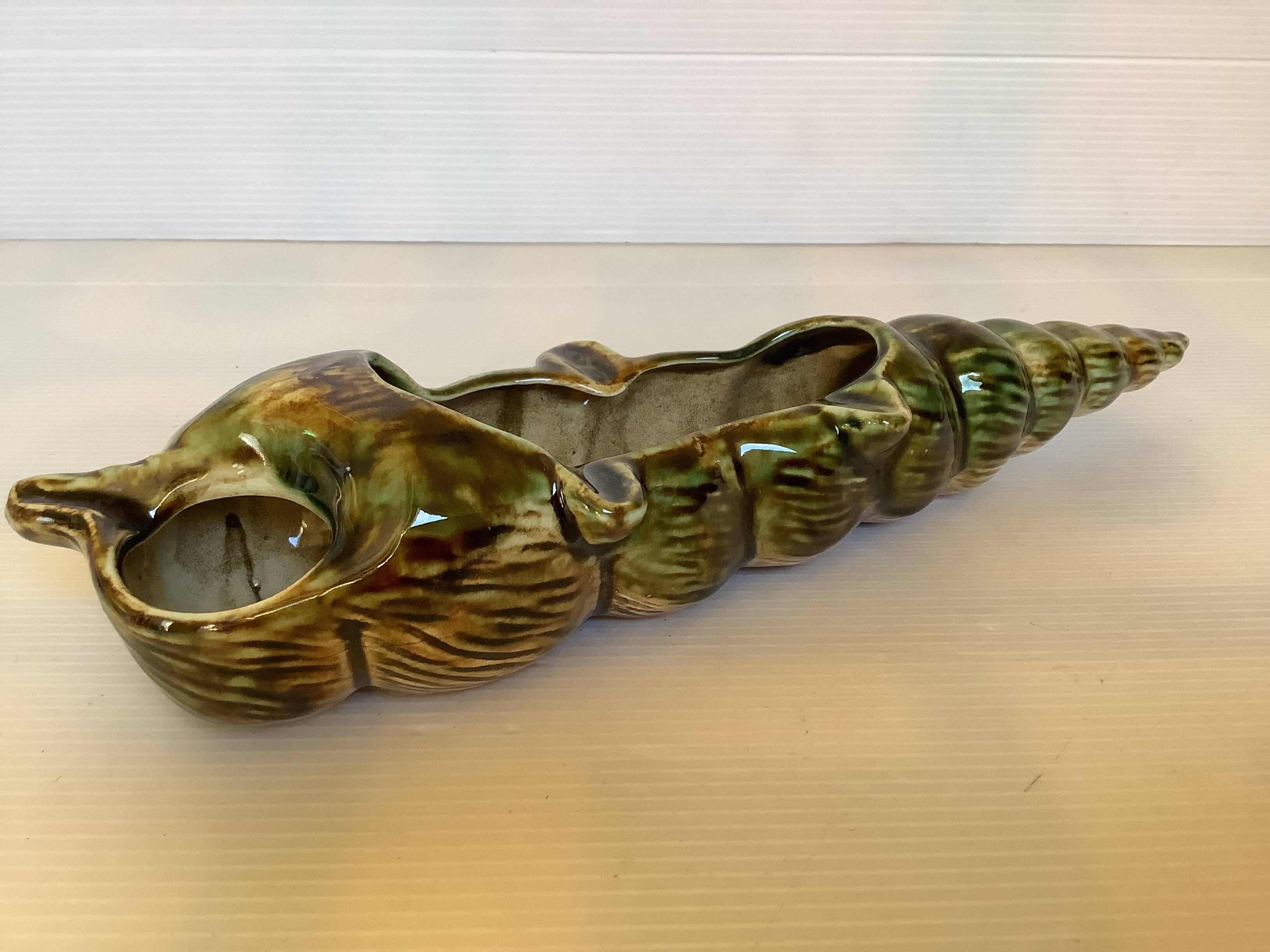 Cendrier long coquillage barbotine