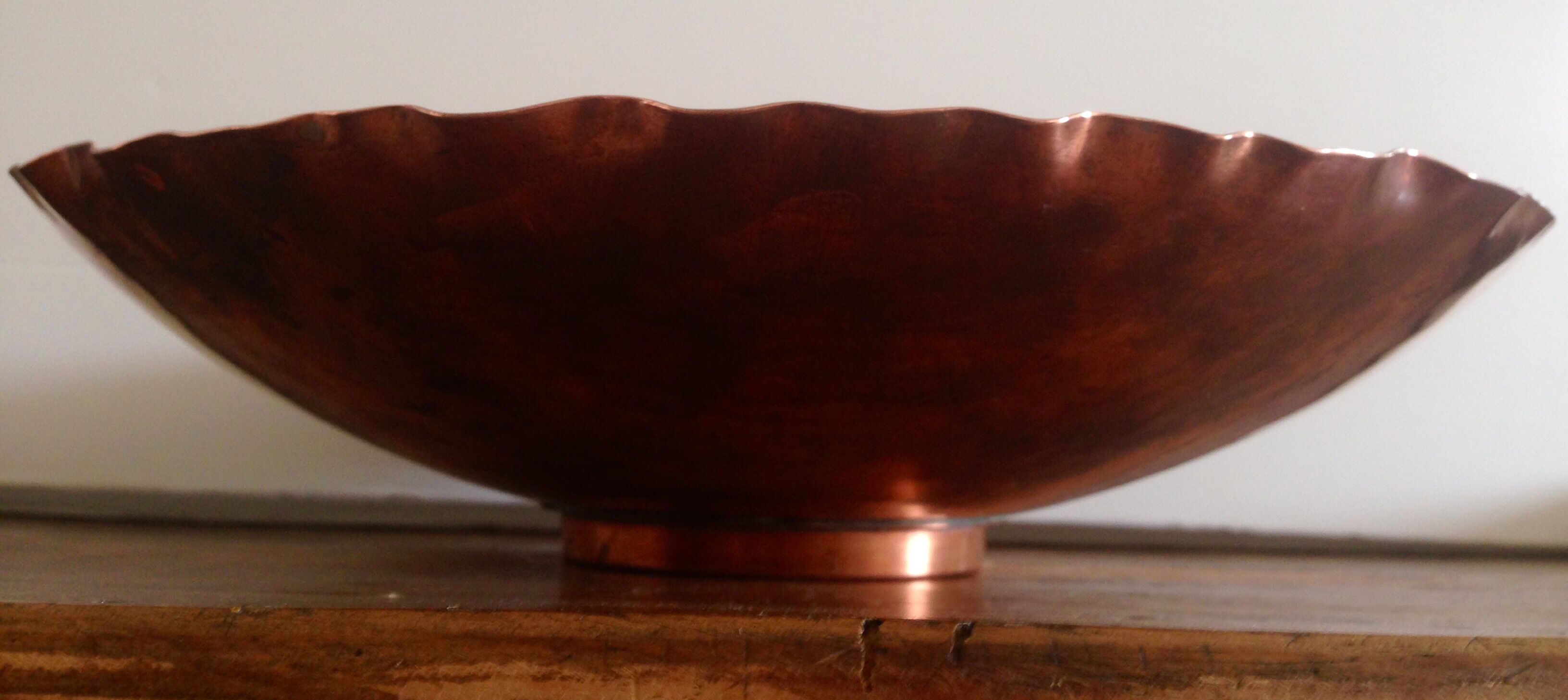 Old copper empty pocket