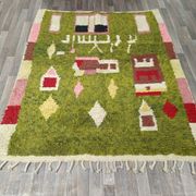 Tapis en laine artisanal marocain, grande taille 250x150 cm, fait main