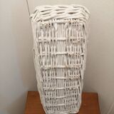 Vintage white wicker basket for flowers or others