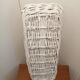 Panier en osier blanc vintage pour fleurs ou autres
