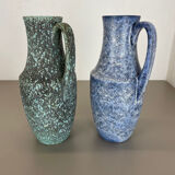 Set of Two Pottery Fat Lava "Supercolor" Vases by Scheurich Germany WGP