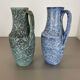Set of Two Pottery Fat Lava "Supercolor" Vases by Scheurich Germany WGP