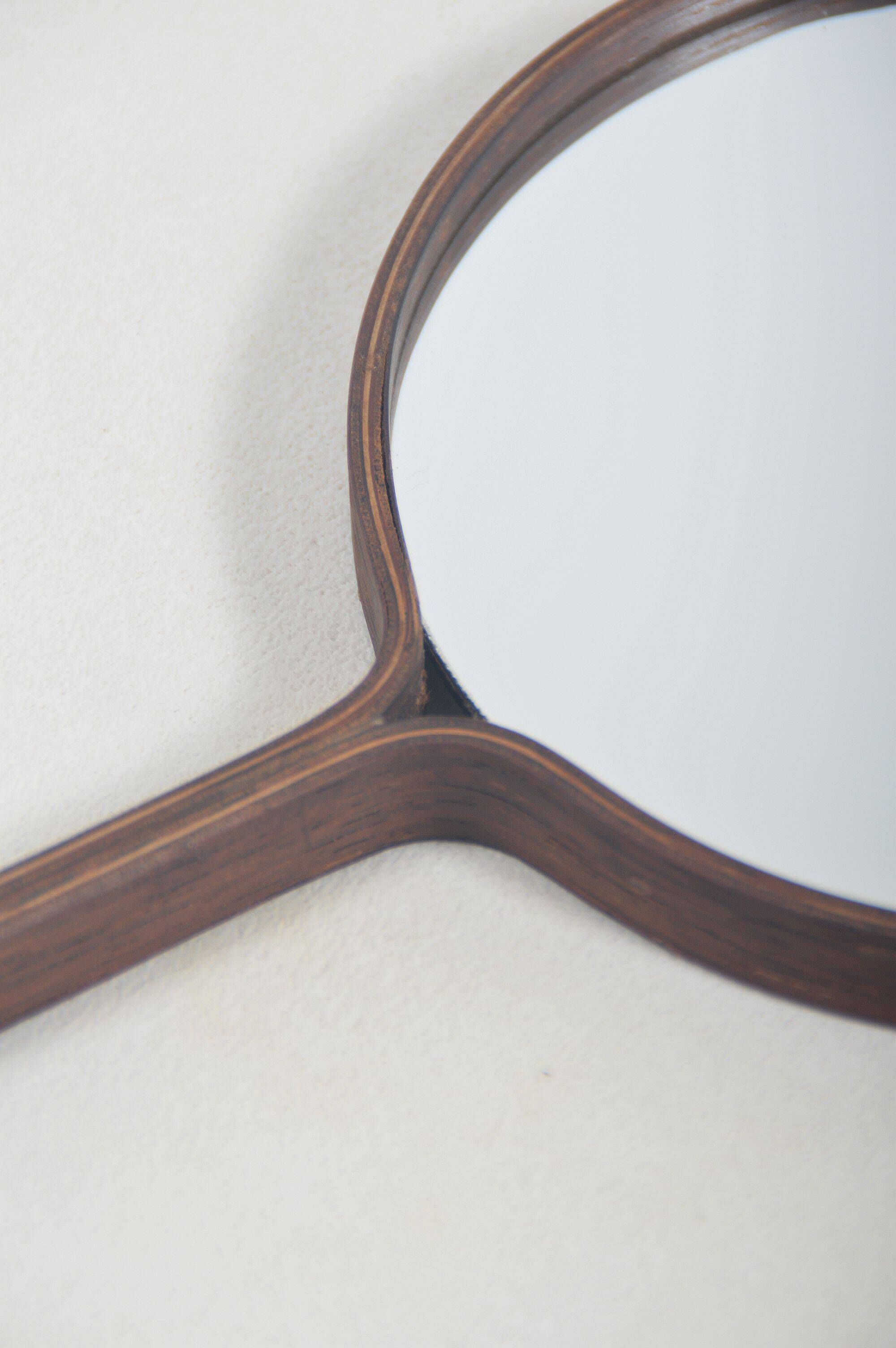 Miroir à Main Vintage Années 1960 BECH & STARUP - Cadre Palissandre - Style Danois Mid-century - Occasion