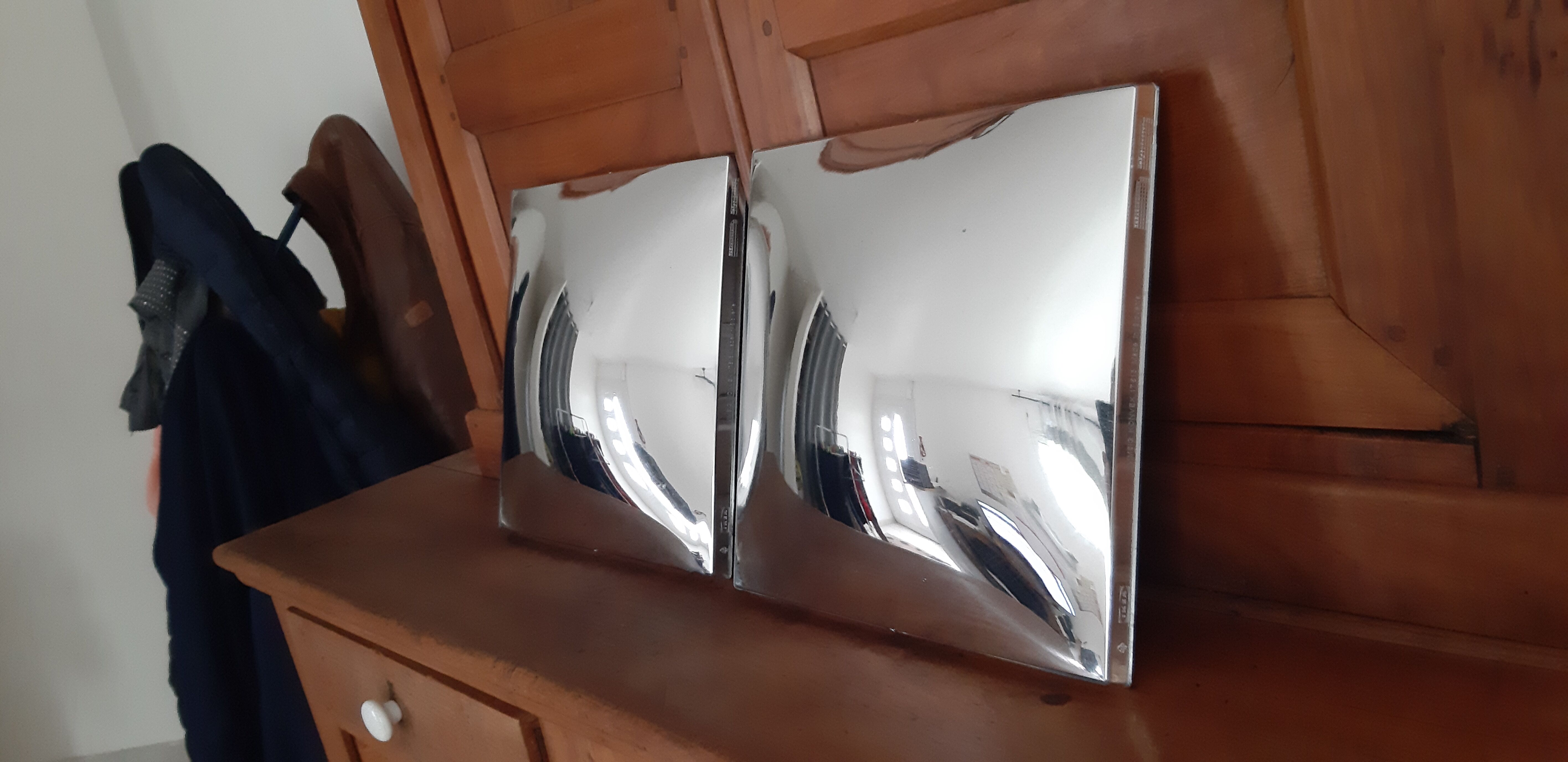 Pair of vintage mirrors made in slovenia