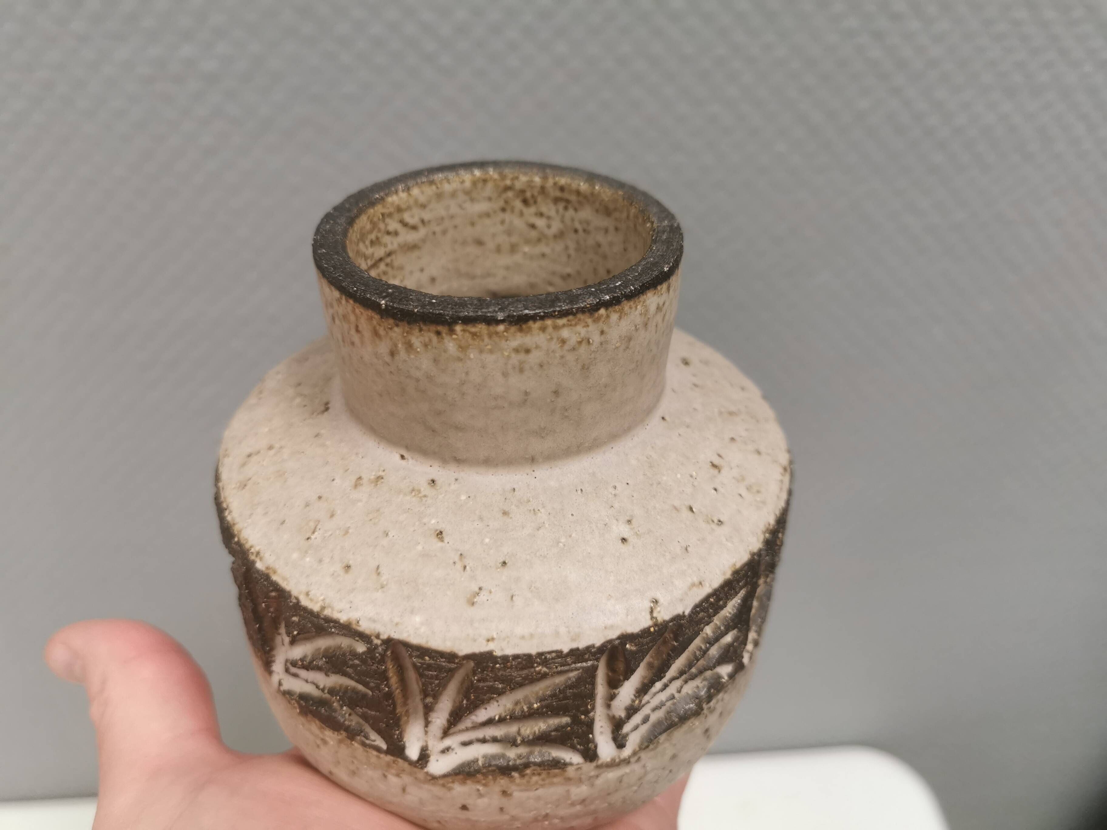 Stoneware/ceramic vase by Løvemose, Denmark, 1970s–1980s.