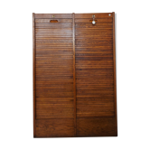Double frame cabinet with solid oak curtains 50s