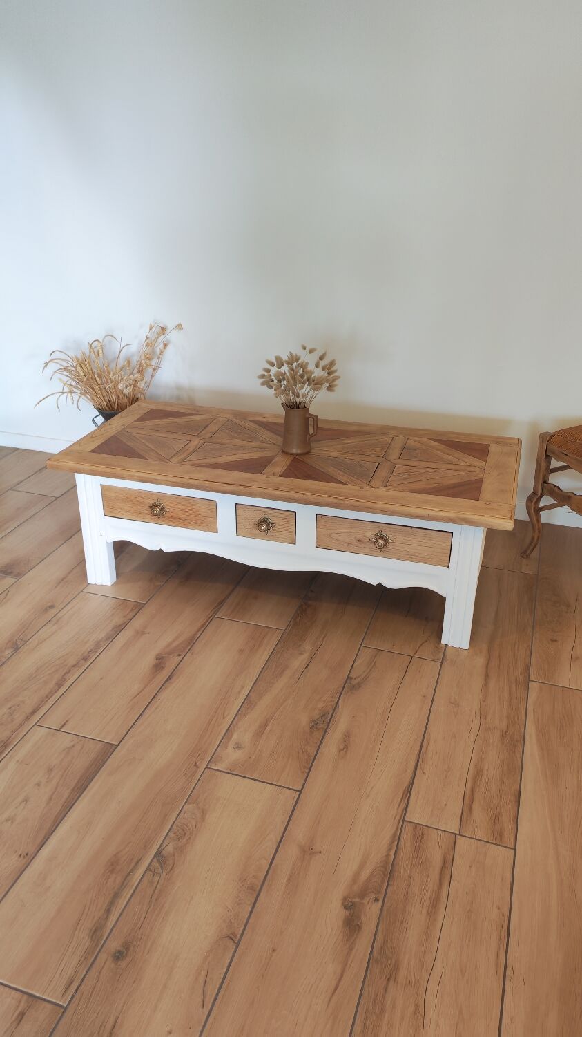 Louise - renovated solid oak coffee table