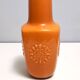 Postmodern Orange Encased Hand-Blown Glass Flower Vase, Empoli, Italy