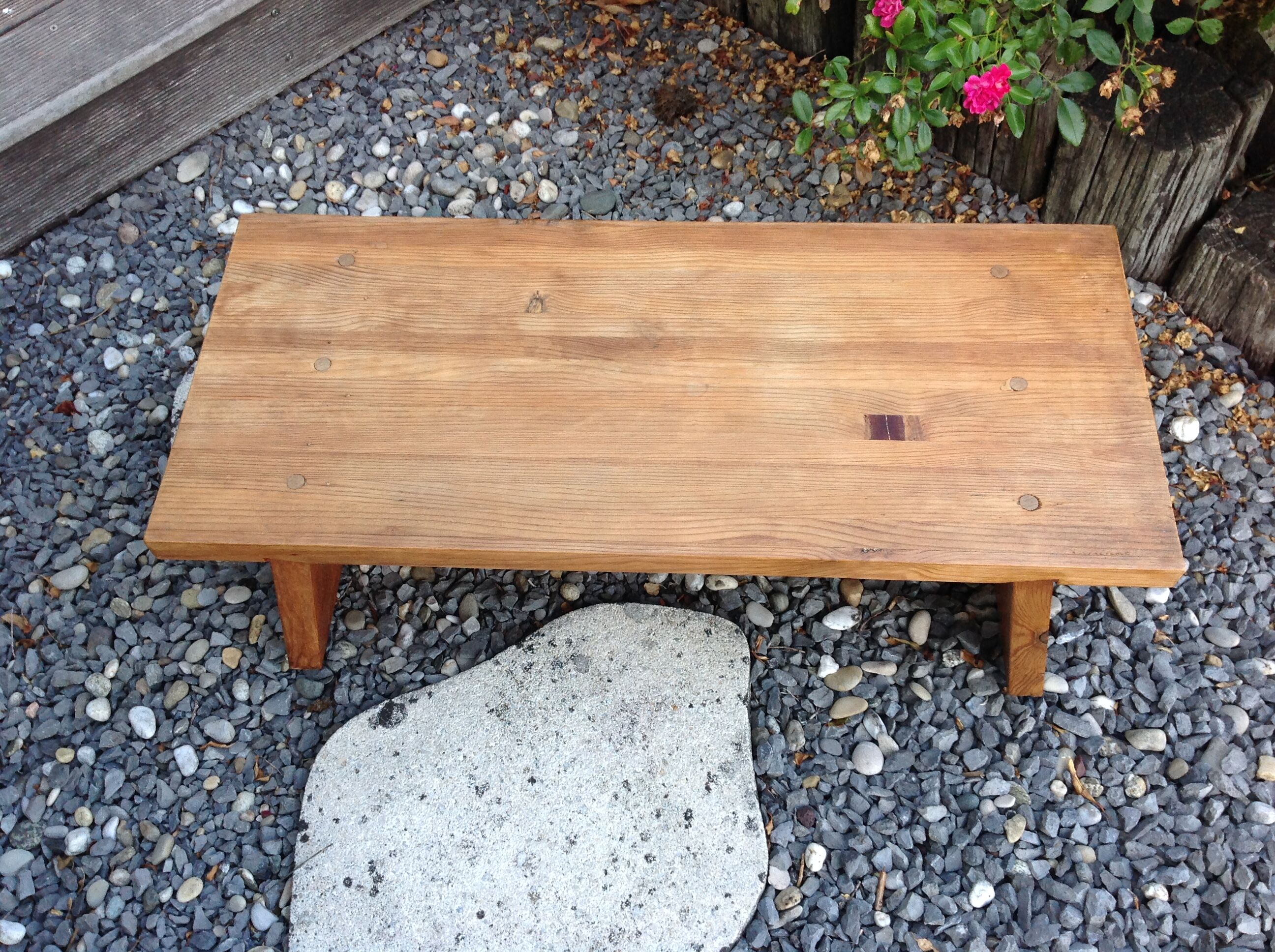 Low console in pine Scandinavian style / vintage 60s-70s