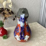 Ewer in slurry earthenware and tin