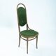 Chaises à dossier haut rembourrées en bois courbé Thonet, années 1980