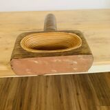 Rattan and ceramic vase
