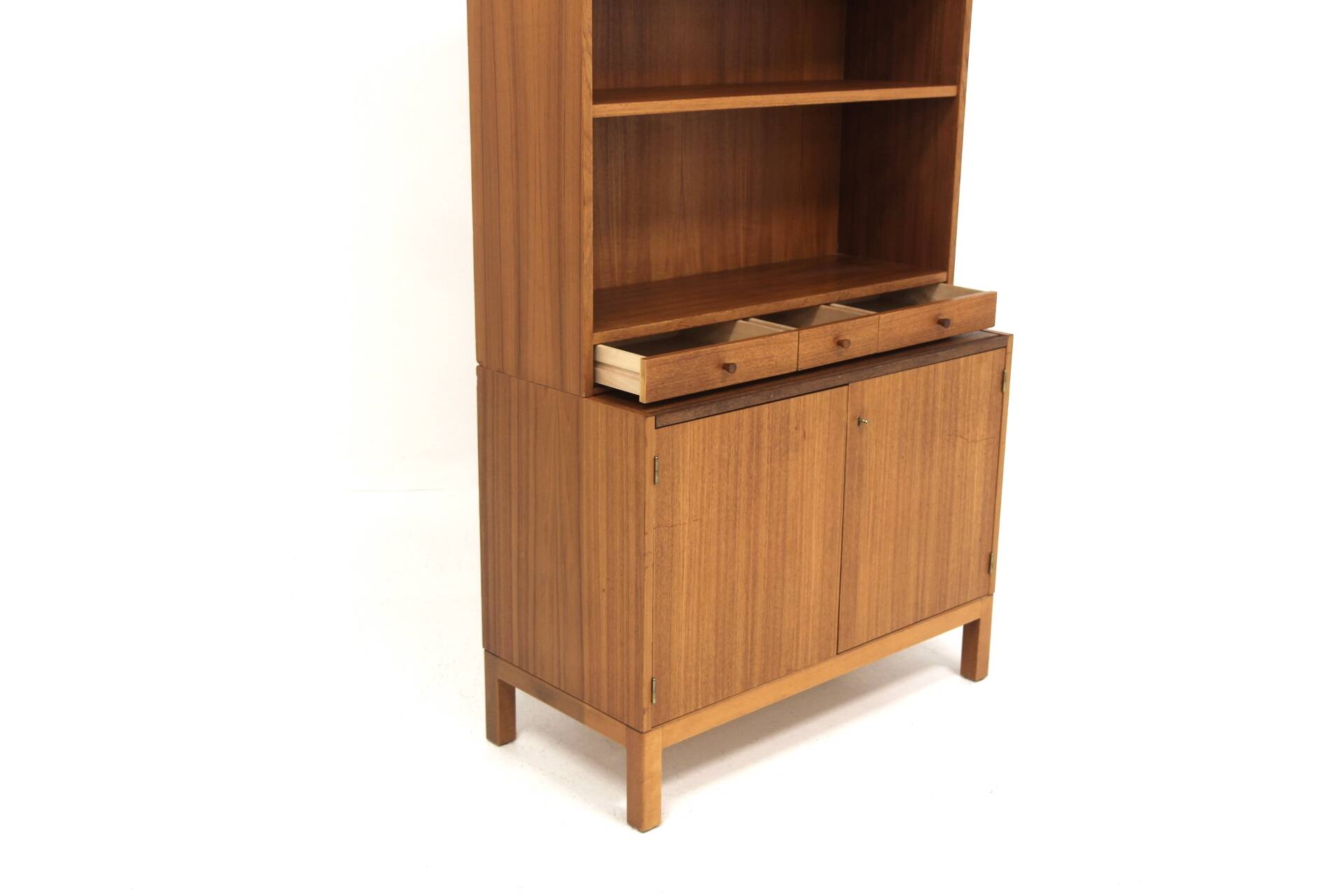 Commode-bibliothèque scandinave en teck, Suède, 1960
