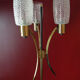 Arlus lamp in brass, satin lacquer metal and engraved glassware 1950