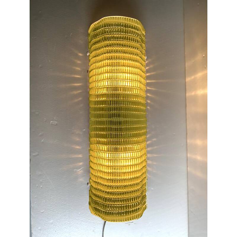 Set of Two Diamond Green Rectangular Murano Glass Wall Sconce