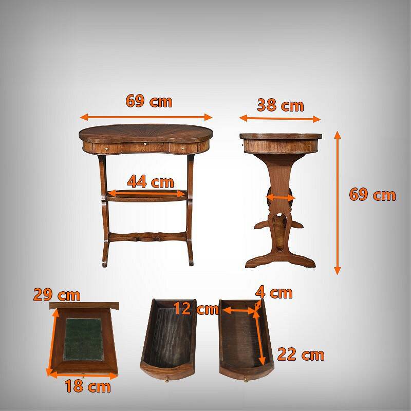 Louis XVI Style Mahogany and Rosewood Marquetry Coffee Table – Late