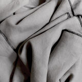 Mouse-grey linen tablecloth and towels