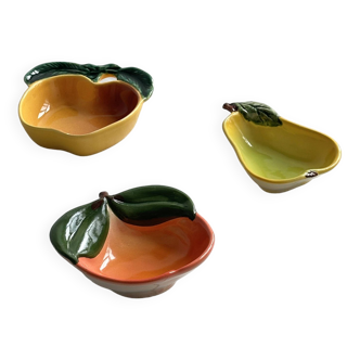 3 coupelles fruits en céramique Made in Portugal.